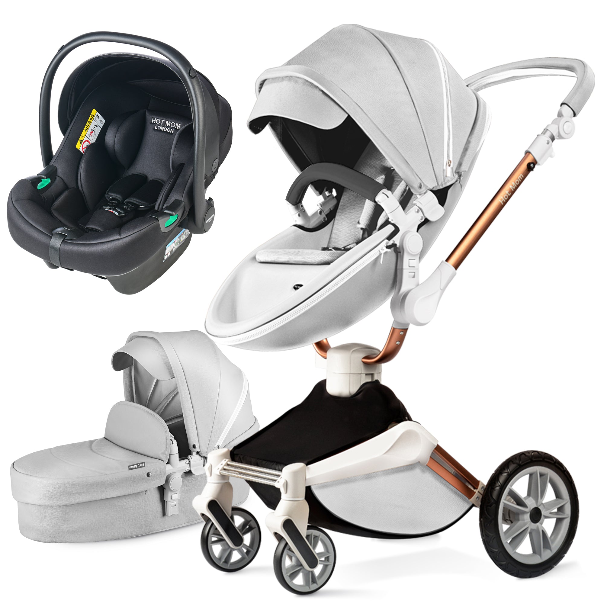 Luxus Kinderwagen 360 Drehung mit Babywanne | Hot Mom Hot Mom Official Luxus Kinderwagen 360 Drehung mit Babywanne | Hot Mom Hot Mom Official